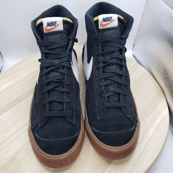 Size 10M- Nike Blazer Mid '77 Suede Black Sz 10.. CI1172-003 Pre-Owned - Picture 4 of 7